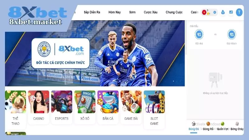 8XBet cung cấp đa dạng hình thức cá cược