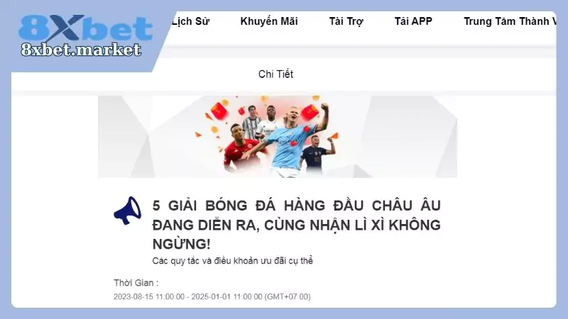 Chương trình lì xì từ những giải bóng đá hàng đầu