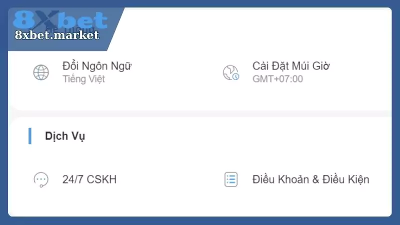 Liên hệ 24/7 CSKH 8Xbet khi cần hỗ trợ