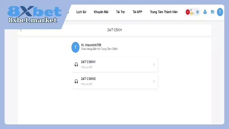 Nhà cái 8XBet hỗ trợ CSKH tận tình